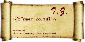 Türmer Zoltán névjegykártya
