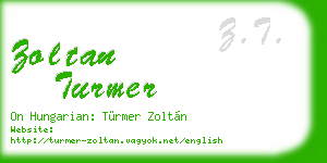 zoltan turmer business card