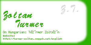 zoltan turmer business card